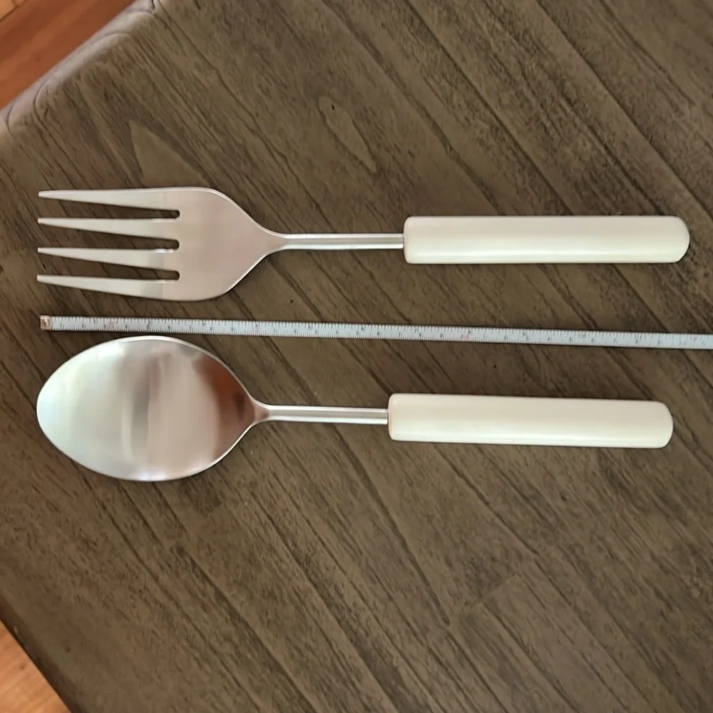 NEW White Serving Utensil Set